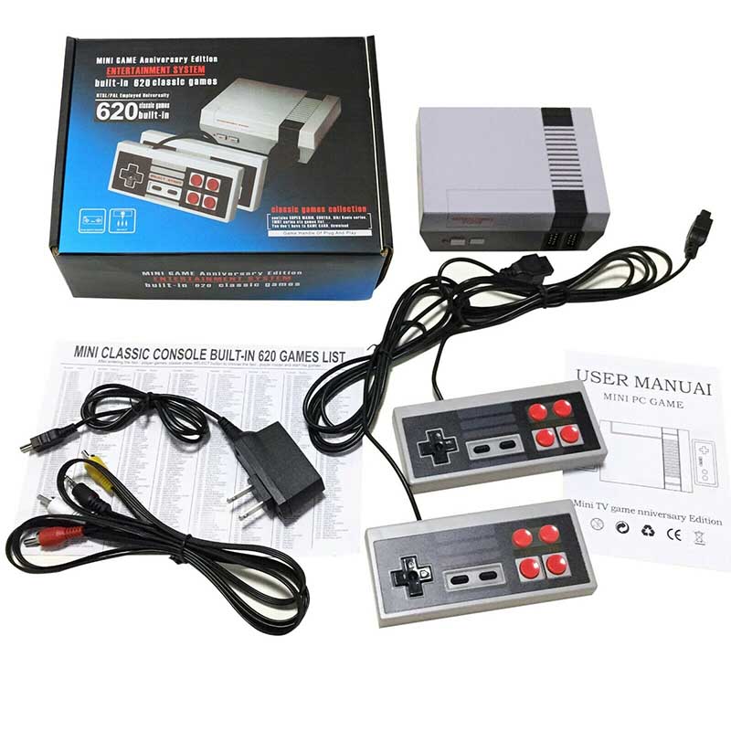 Mini Vintage Retro TV Game Console Classic Video Game Kids 620 Video Games