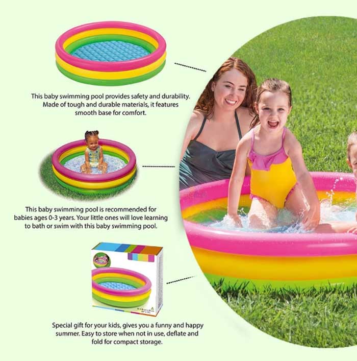 INTEX Sunset Glow Baby Pool (24'' x 8.5") - 57107