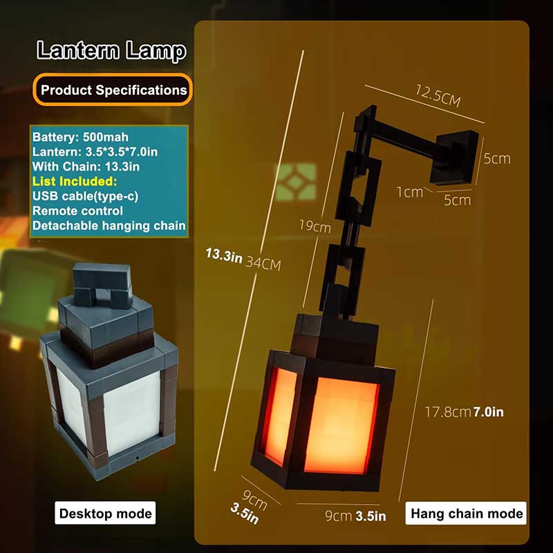 Minecraft Inspired Lantern Night Light