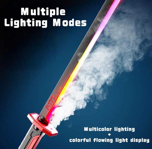 Sparkling Sword With LED Light And Smoke effect