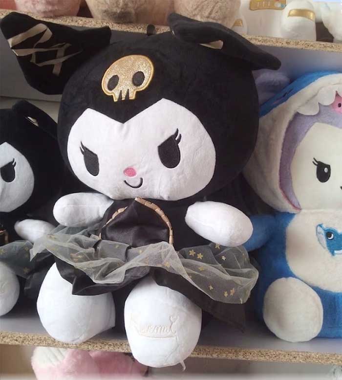 Stuff Kuromi Doll Princess Plushie Black