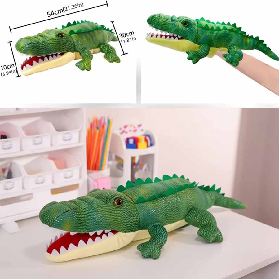 Alligator Soft Stuff Toy and Hand Puppet 60cm – 2-in-1 Plush Toy Rubian.pk
